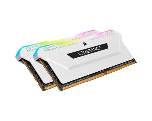 Модуль памяти для компьютера DDR4 32GB (2x16GB) 3600 MHz Vengeance RGB Pro SL White Corsair (CMH32GX4M2D3600C18W)