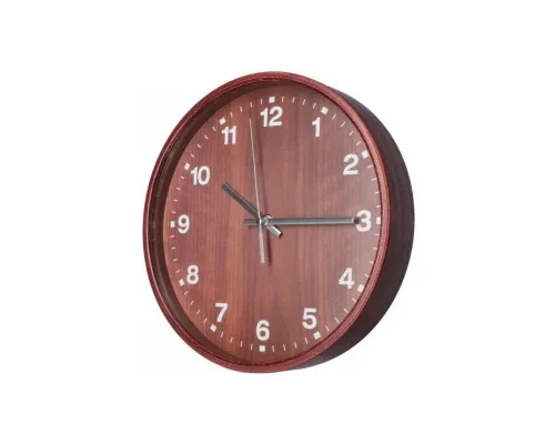 Настінний годинник Optima Promo Natural деревяний, темний (O52081-43)