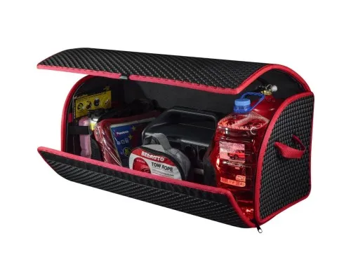 Сумка-органайзер EVAtech L-PRO 32x75x30 см. Ромб чорний з червоним кантом (BS13641OL3RBR)