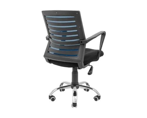 Офісне крісло Richman Флеш Ю Хром М-1 (Tilt) Сітка чорна + синя (ADD0003029)