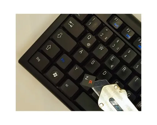 Наклейка на клавіатуру BestKey непрозора чорна, 68, помаранчевий (BK13ORA/024)