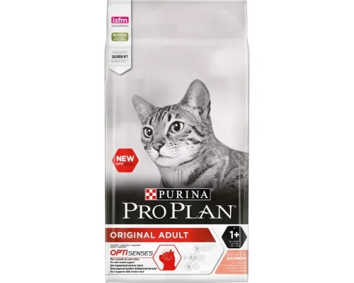 Сухой корм для кошек Purina Pro Plan Original с лососем 10 кг (7613036508315)