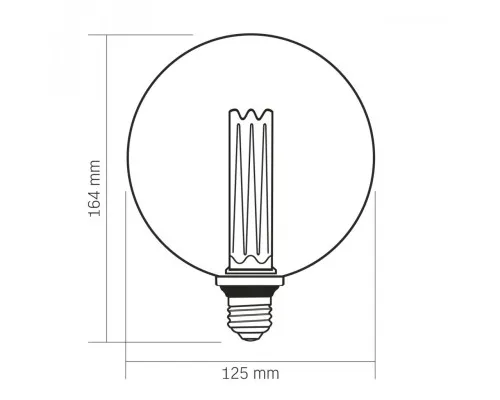 Лампочка Videx Filament 4W E27 1800K Smoke (VL-DI-G125FC1980S)