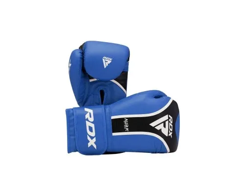 Боксерские перчатки RDX Aura Plus T-17 Blue/Black 14 унцій (BGR-T17UB-14OZ+)