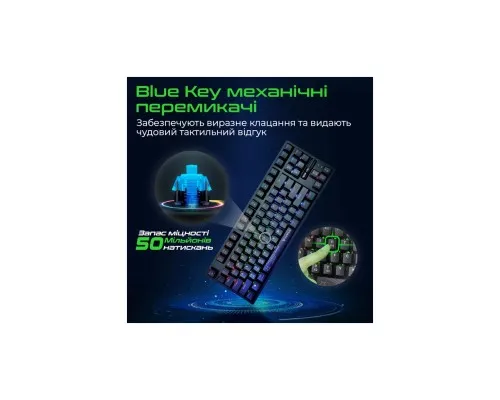 Клавіатура Vertux VertuPro-80 Wireless/USB Black (vertupro-80.black)