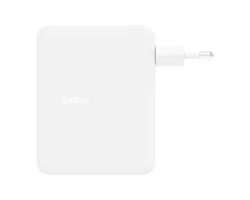 Зарядний пристрій Belkin 140W 3хUSB-С GAN PD PPS USB-A White (WCH014BTWH)