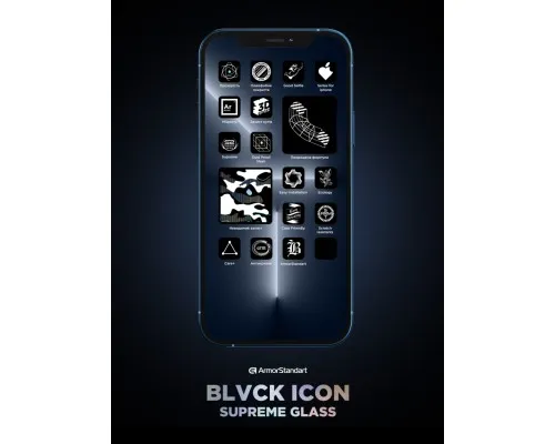 Скло захисне Armorstandart Supreme Plus Black Icon Apple iPhone 16 Pro (ARM80298)