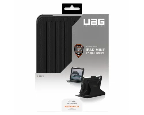 Чохол до планшета UAG Apple iPad mini (2021) Metropolis, Black (123286114040)