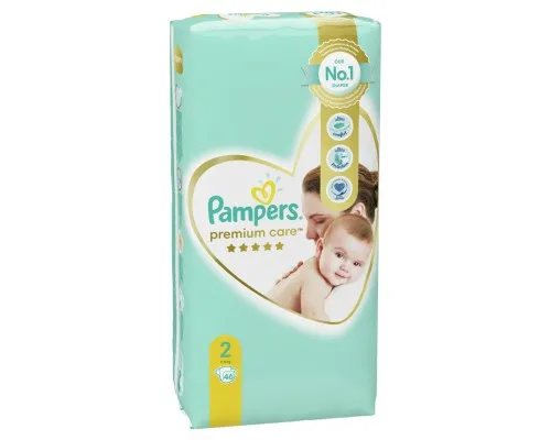 Підгузки Pampers Premium Care Розмір 2 (4-8 кг) 46 шт (8001841104799)