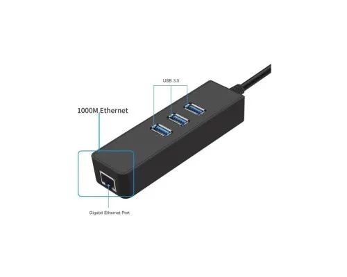 Концентратор Dynamode USB 3.0 Type-A - RJ45 Gigabit Lan, 3*USB 3.0 (USB3.0-Type-A-RJ45-HUB3)