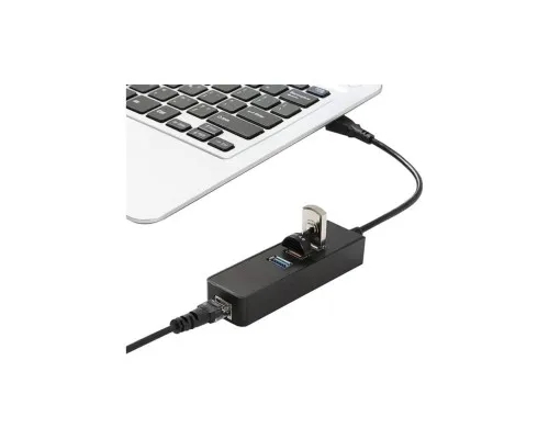 Концентратор Dynamode USB 3.0 Type-A - RJ45 Gigabit Lan, 3*USB 3.0 (USB3.0-Type-A-RJ45-HUB3)