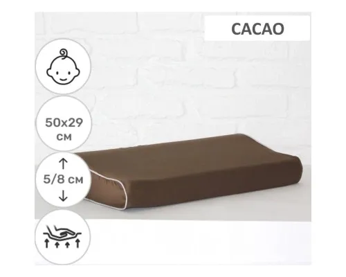 Подушка MirSon ортопедична 6120 Delicate satin Cacao Kiddy Boy 50х29х5/8 (2200003262742)