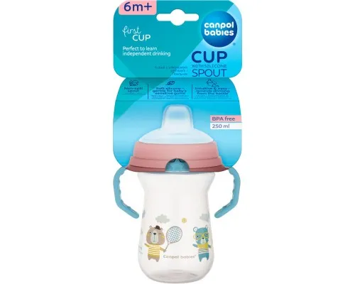 Поильник-непроливайка Canpol babies Bonjour Paris с силиконовым носиком FirstCup 250 мл Голубая (56/613_blu)