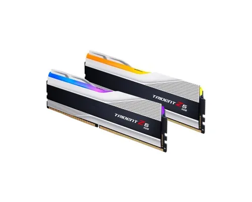 Модуль пам'яті для комп'ютера DDR5 32GB (2x16GB) 6000 MHz Trident Z5 RGB Silver G.Skill (F5-6000J3238F16GX2-TZ5RS)