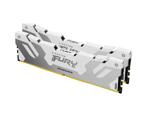 Модуль памяти для компьютера DDR5 64GB (2x32GB) 6000 MHz Renegade White Kingston Fury (ex.HyperX) (KF560C32RWK2-64)
