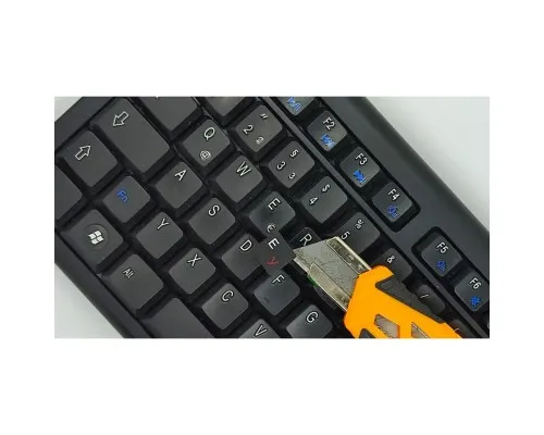 Наклейка на клавіатуру BestKey непрозора чорна, 68, червоний (BK13RED/025)