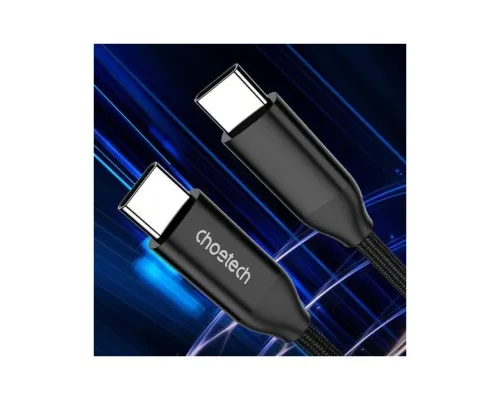 Дата кабель USB-С to USB-С 1.0m 240W USB2.0 Choetech (XCC-1035-BK)