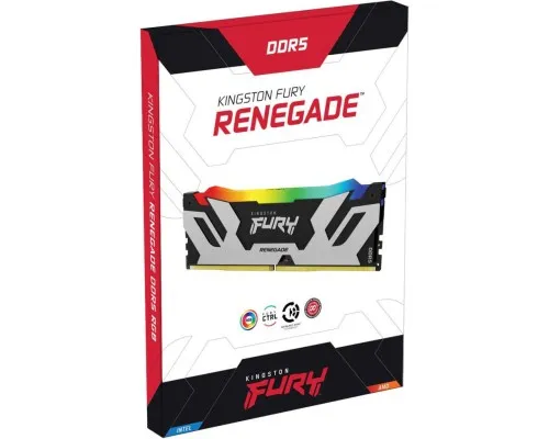 Модуль пам'яті для комп'ютера DDR5 16GB 7600 MHz Renegade RGB XMP Kingston Fury (ex.HyperX) (KF576C38RSA-16)