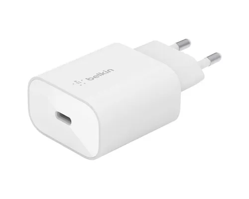 Зарядний пристрій Belkin USB-С 25W PD PPS + cable USB-C-Lightning 1m (WCA004VF1MWH-B5)