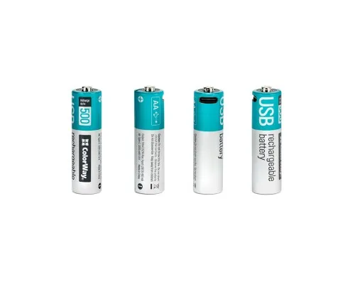 Акумулятор ColorWay AA USB-С 2220 mAh 1.5V (2шт) (Li-Polymer) (CW-UBAA-10)