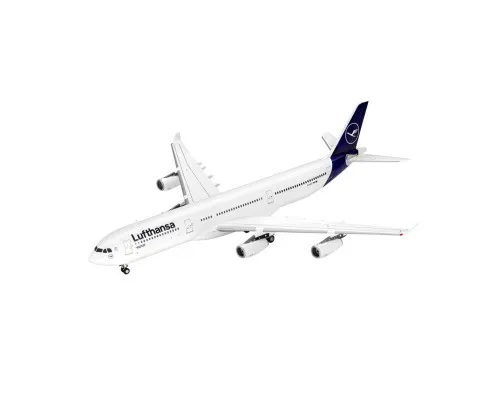 Збірна модель Revell Літак Airbus A340-300 Lufthansa рівень 4 масштаб 1:144 (RVL-03803)