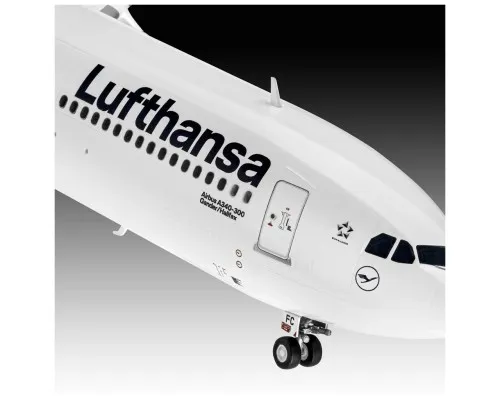 Сборная модель Revell Самолет Airbus A340-300 Lufthansa уровень 4 масштаб 1:144 (RVL-03803)