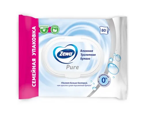 Туалетная бумага Zewa Pure без аромата 80 шт. (7322541395050)