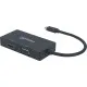 Концентратор Intracom USB3.1 Type-C to HDMI/DVI-I/VGA Black Manhattan (152983)