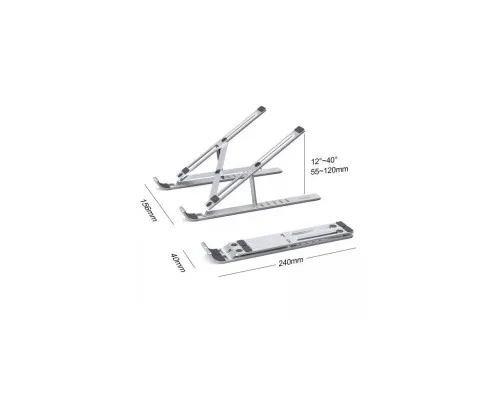 Подставка для ноутбука Choetech до 15, алюминий, компактная конструкция (H045-SL)