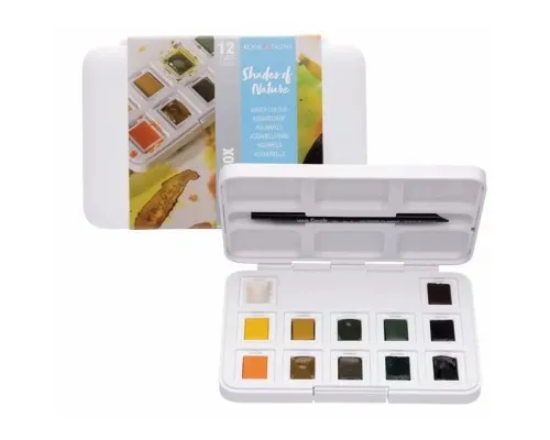 Акварельні фарби Royal Talens Van Gogh Pocket box Muted Colours 12 кольорів з пензликом (8712079422837)
