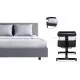 Кроватка MoMi Приставне ліжечко MoMi REVO (колір - dark grey) (LOZE00021)