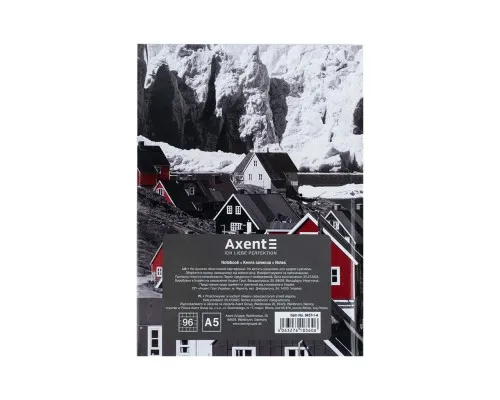 Книга записная Axent R&B Houses А5 твердая обложка 96 листов в клетку (8457-1-A)