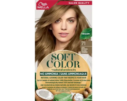 Фарба для волосся Wella Soft Color Безаміачна 71 - Попелястий блонд (3614228865760)