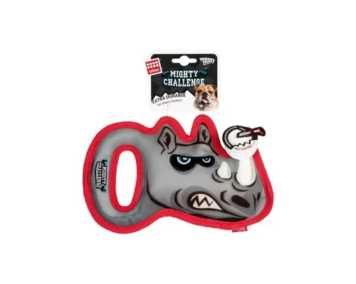 Іграшка для собак GiGwi Mighty Challenge Носоріг з пищалкою 25 см (2236)