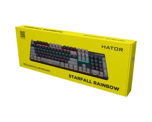 Клавиатура Hator Starfall Rainbow Origin Blue USB Black/Grey (HTK-609-BBG)