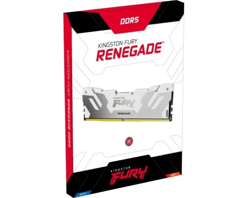 Модуль пам'яті для комп'ютера DDR5 16GB 7600 MHz Renegade White XMP Kingston Fury (ex.HyperX) (KF576C38RW-16)