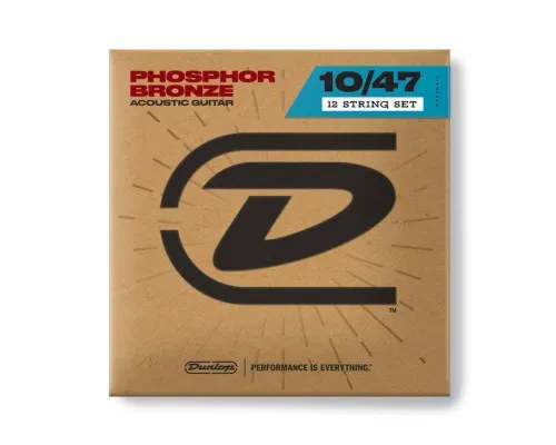 Струни для гітари Jim Dunlop Phosphor Bronze Acoustic Guitar Strings 12-String (10-47) (DAP1047J)
