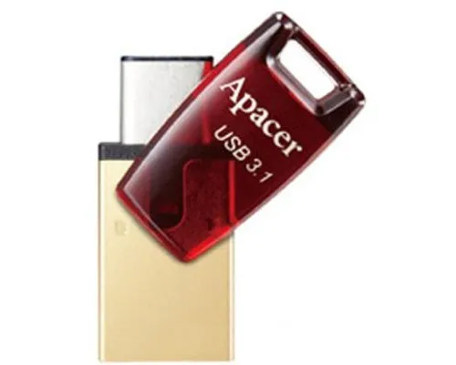 USB флеш накопитель Apacer 32GB AH180 Red Type-C Dual USB 3.1 (AP32GAH180R-1)