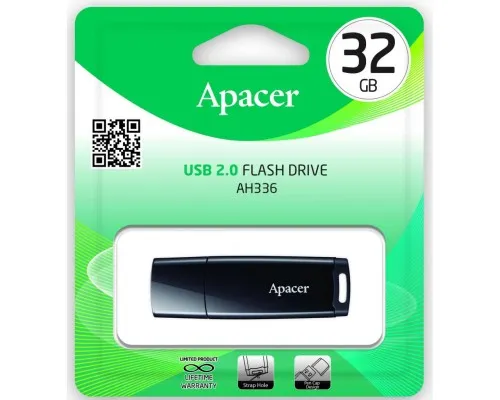 USB флеш накопитель Apacer 32GB AH336 Black USB 2.0 (AP32GAH336B-1)