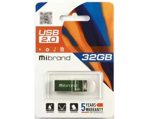 USB флеш накопичувач Mibrand 32GB Сhameleon Light Green USB 2.0 (MI2.0/CH32U6LG)