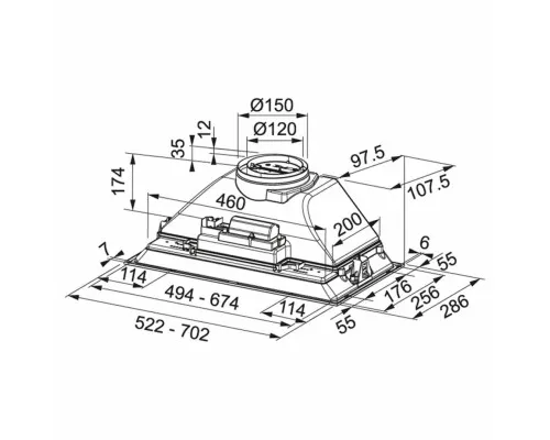 Вытяжка кухонная Franke Inca Smart FBI 525 XS HCS (305.0599.509)