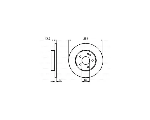Гальмівний диск Bosch 0 986 478 262