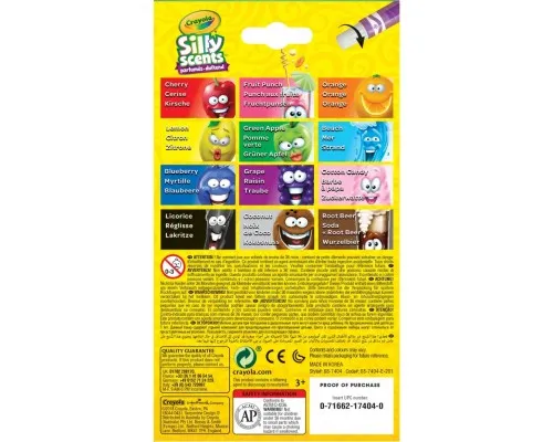 Олівці кольорові Crayola Silly Scents Твістщо викручуються (washable) з ароматом, 12 (256357.024)