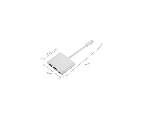 Перехідник Dynamode Dynamode USB3.1 Type-C to 1хHDMI, 1хUSB 3.0, 1хUSB Type-C Fe (Multiport USB 3.1 Type-C to HDMI)