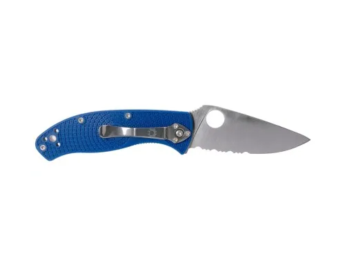 Ніж Spyderco Tenacious S35VN напівсеррейтор Blue (C122PSBL)