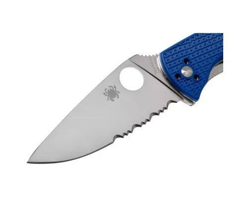 Ніж Spyderco Tenacious S35VN напівсеррейтор Blue (C122PSBL)