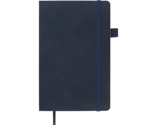 Книга записная Buromax Primo 125x195 мм 96 листов в клетку обложка из искусственной кожи Синяя (BM.291161-02)