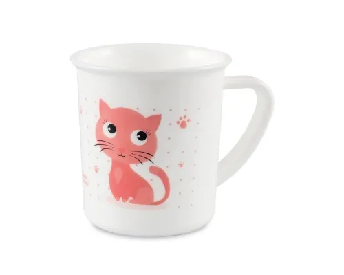 Набір дитячого посуду Canpol babies Cute Animals Котик Рожевий 5 предметів (4/401_pin)