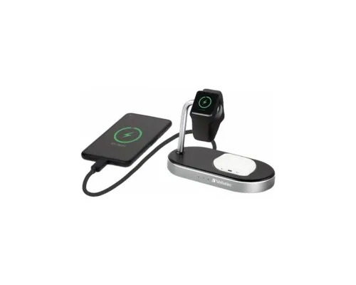 Зарядний пристрій Verbatim 3in1 Apple Watch and iPhone Charging Stand (49556)