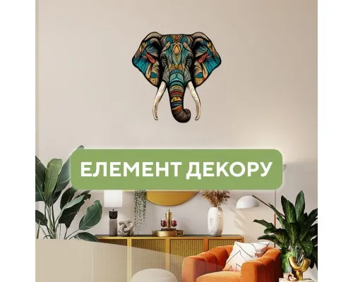 Пазл Ukropchik деревянный тропический слон size - M в коробке с набором-рамкой (Tropical Elephant A4)